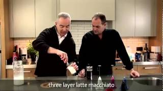 aerolatte  milk frother makes three layer caffè latte macchiato [upl. by Zimmermann662]