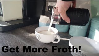 How to Get More Froth from Your Nespresso Coffee Aeroccino  Nespresso tips and help [upl. by Cornel193]